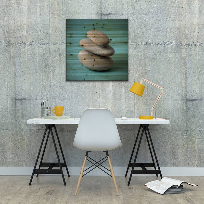 Rock Art I Print On Wood by Assaf Frank - Multi-Color