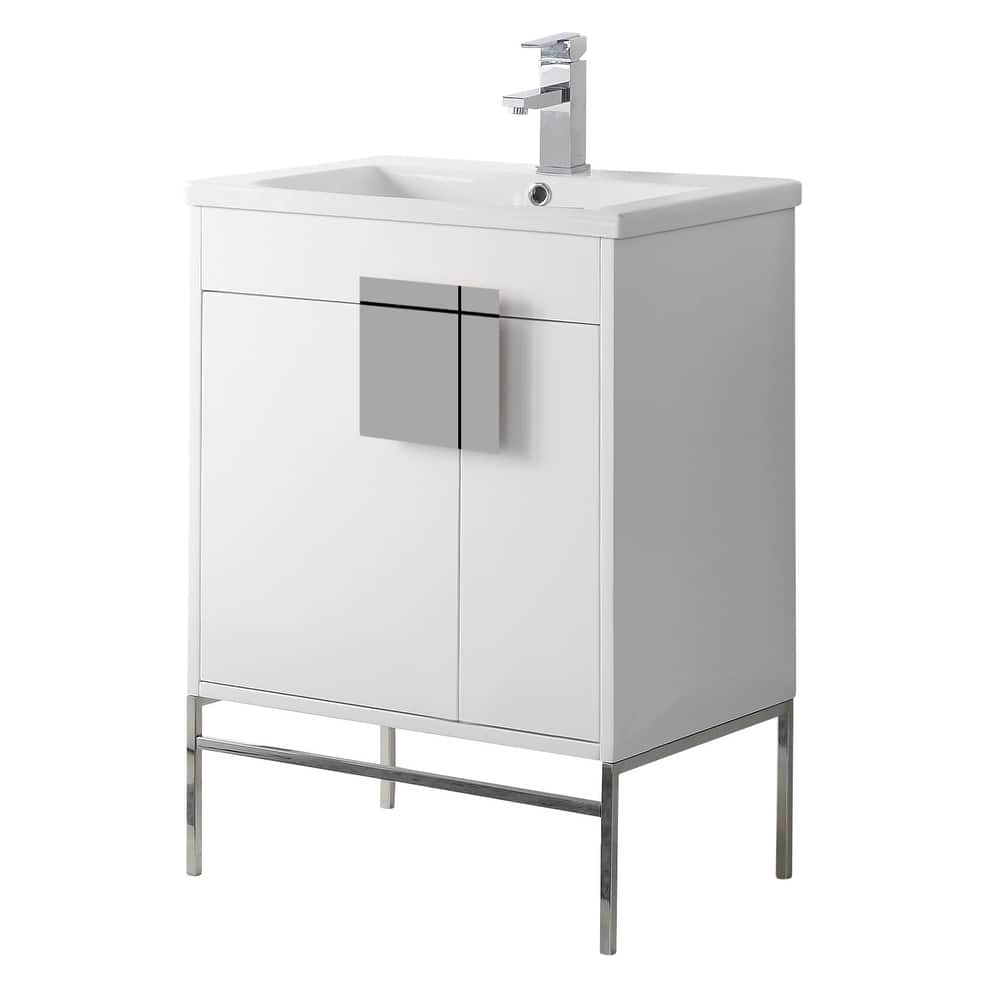 24-inch Modern Bathroom Vanity Set w/ Vitreous China Sink Top