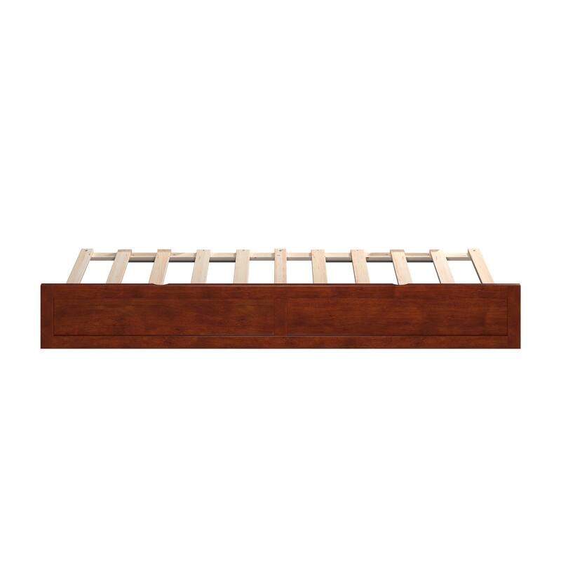 Twin Trundle Bed - Space Saving Bed with Rollers - Fits Under Beds - Extra Sleeping Space
