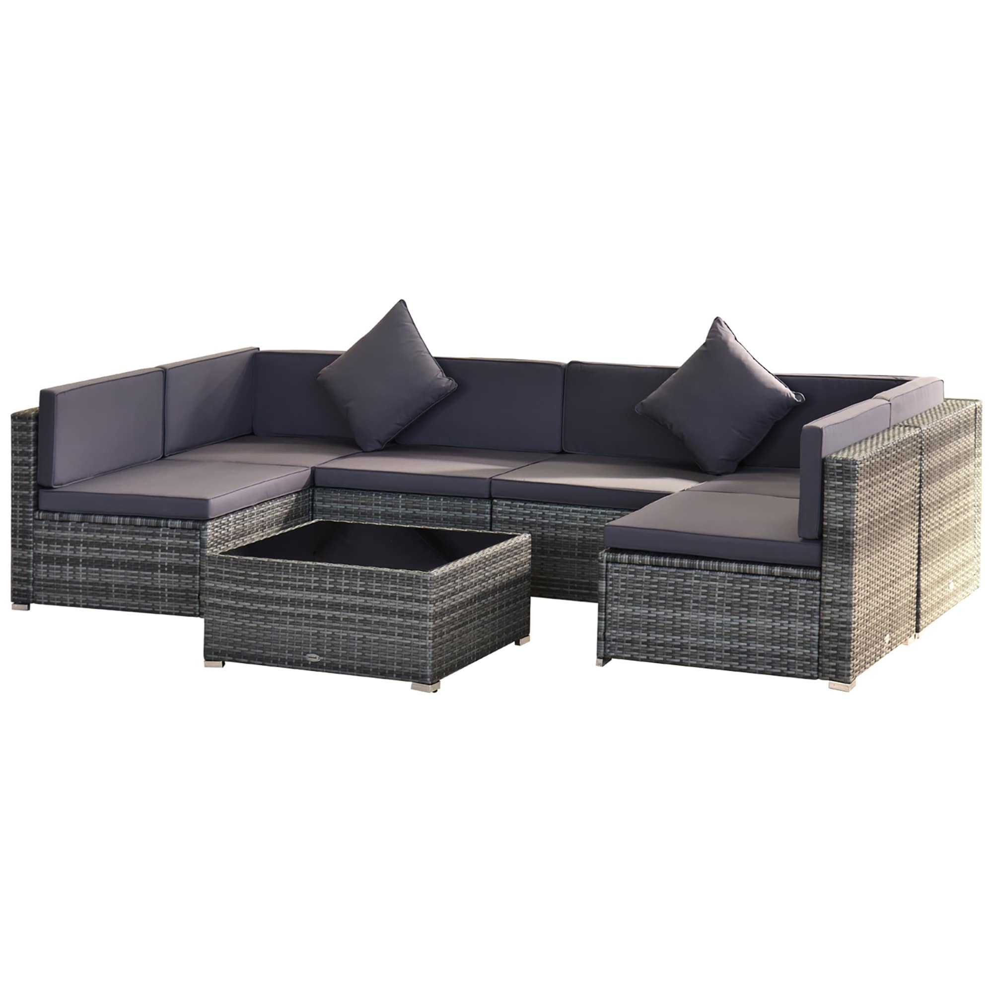 Siara 7 piece modern rattan outlet