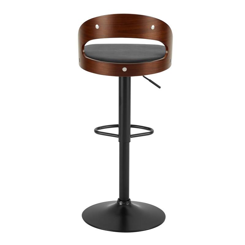 Javlergo Bar Stools Set of 2, Modern Adjustable Swivel Kitchen Bar Chair with Footrest