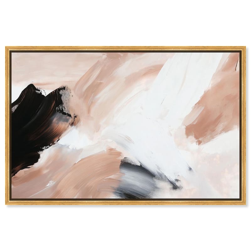 Swirls of Cream I Canvas by Art Remedy - Gold - 15" x 10"