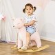 preview thumbnail 9 of 8, Deer Design Kids Rocking Horse with Realistic Sound Effects, Plush Body, and Pedals for Balance and Comfort