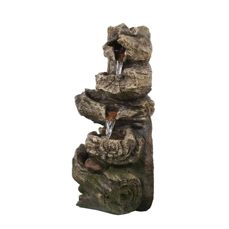 20" Brown Multi Level Branches Outdoor Garden Fountain