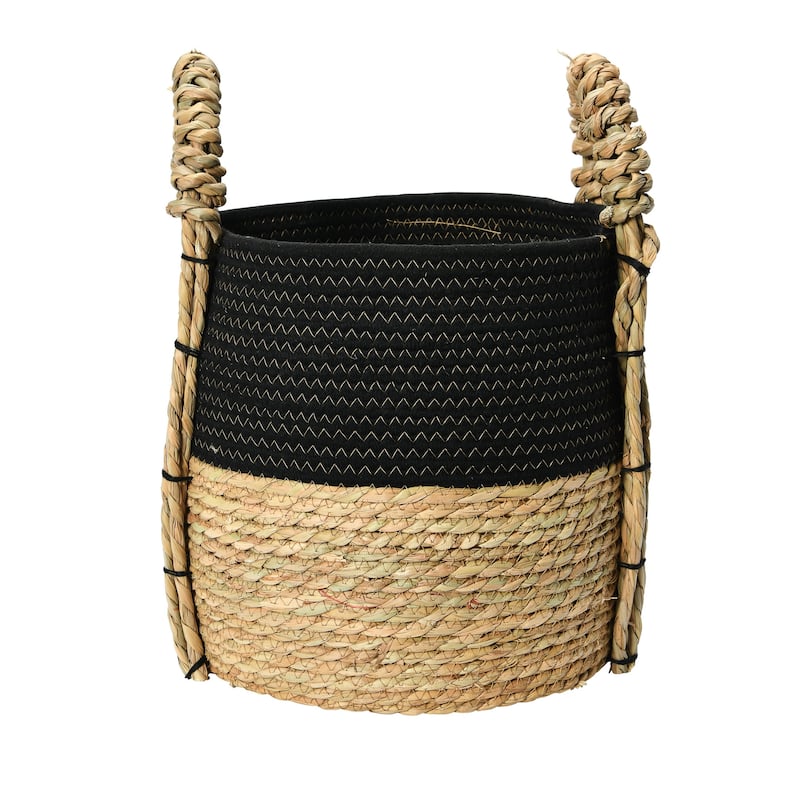 Household Essentials Decorative Terra Braid Grass Storage Basket