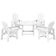 preview thumbnail 99 of 193, Laguna Kids Adirondack 5-Piece Round Table Dining Set White