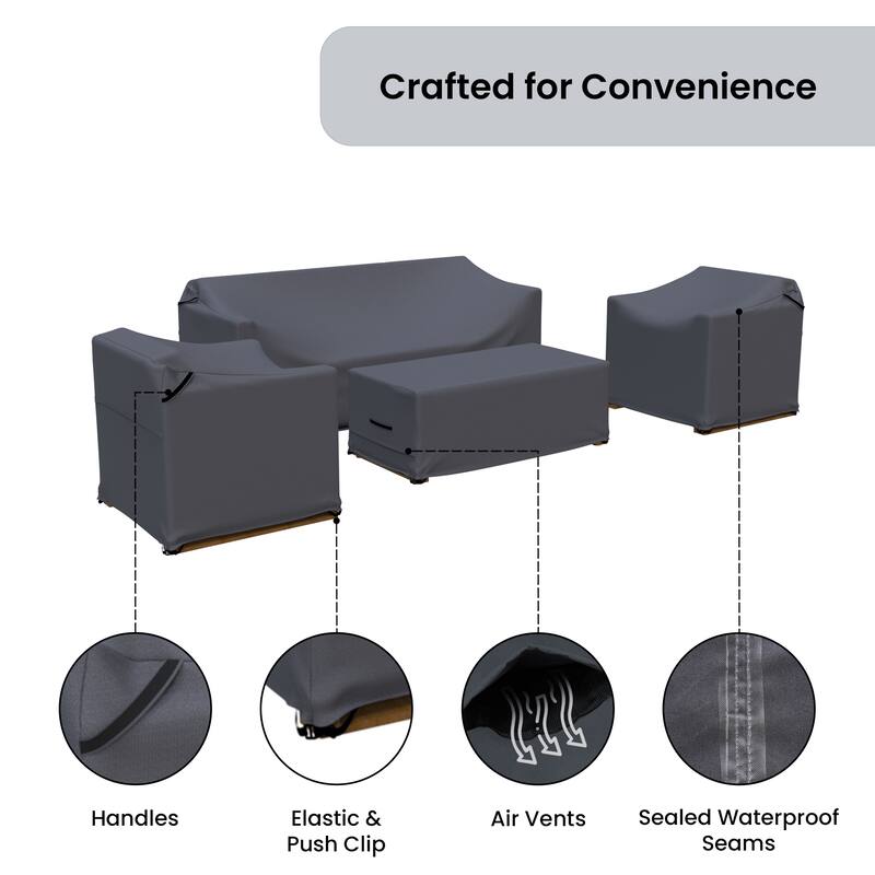 Forever Patio Outdoor 4 piece Furniture Cover - 32 x 79 x 29