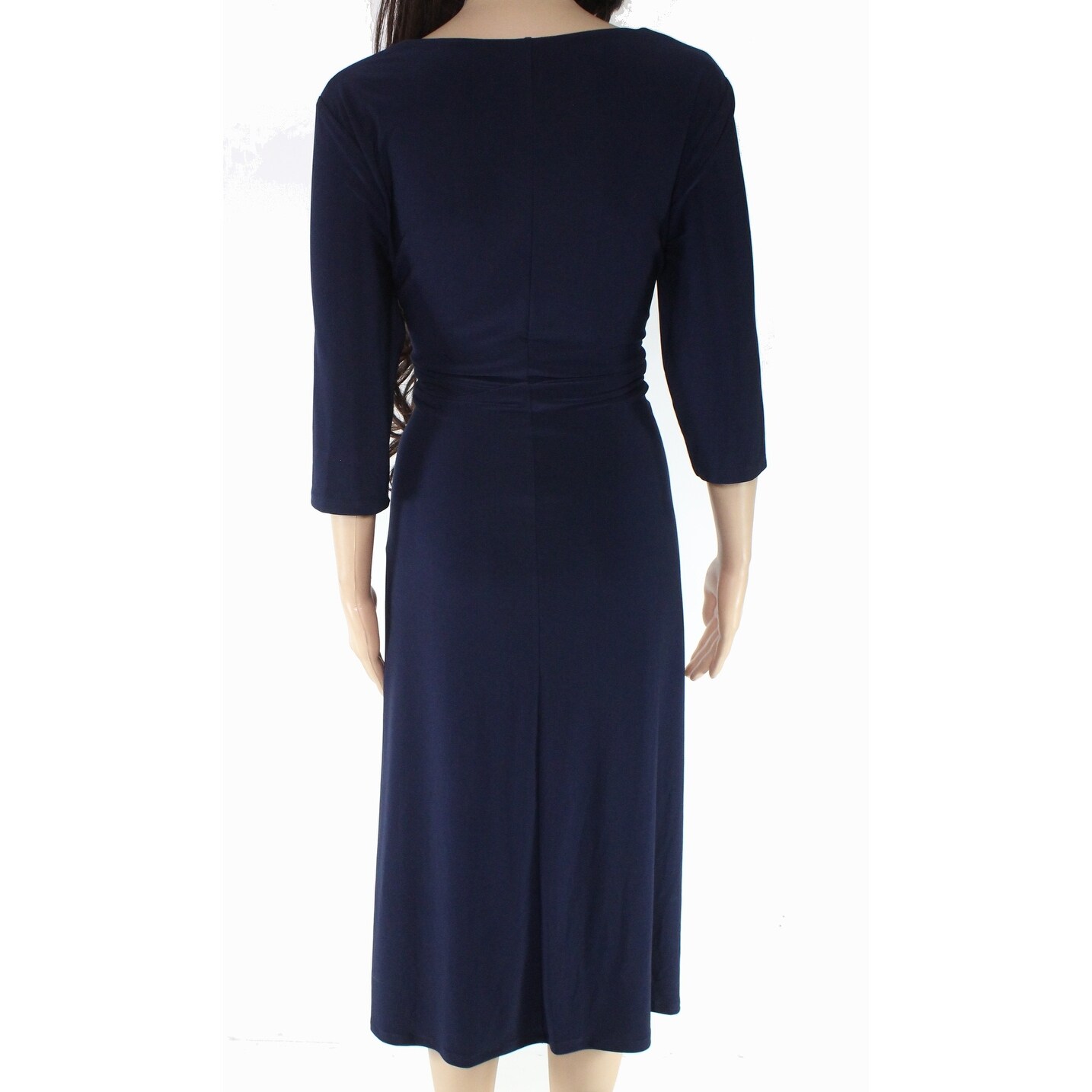 Shop Lauren By Ralph Lauren Womens Dress Navy Blue Size 14 Tie