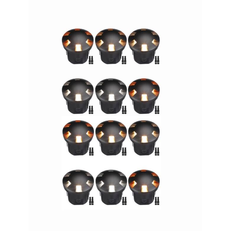 5W 5CCT Low Voltage LED In-Ground Well Light, Aluminum - 12pack