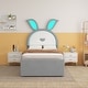 preview thumbnail 2 of 46, Upholstered platform bed with headboard with shelves and drawers
