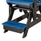 preview thumbnail 7 of 5, OS Home and Office Model Double Balcony Height Glider with Center Table in Blue and Black