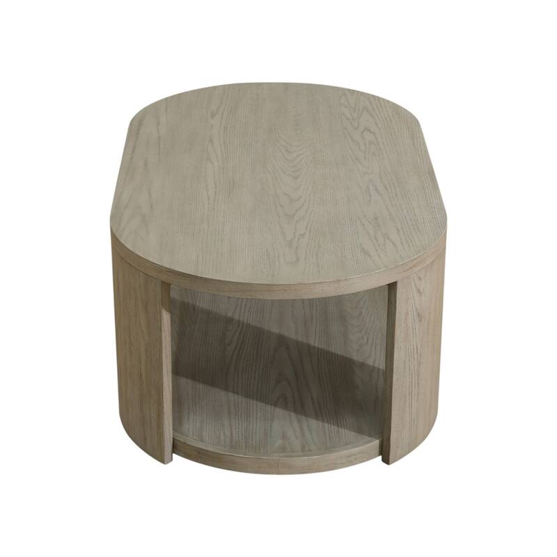 KISRAIS Wood Coffee Table for Living Room