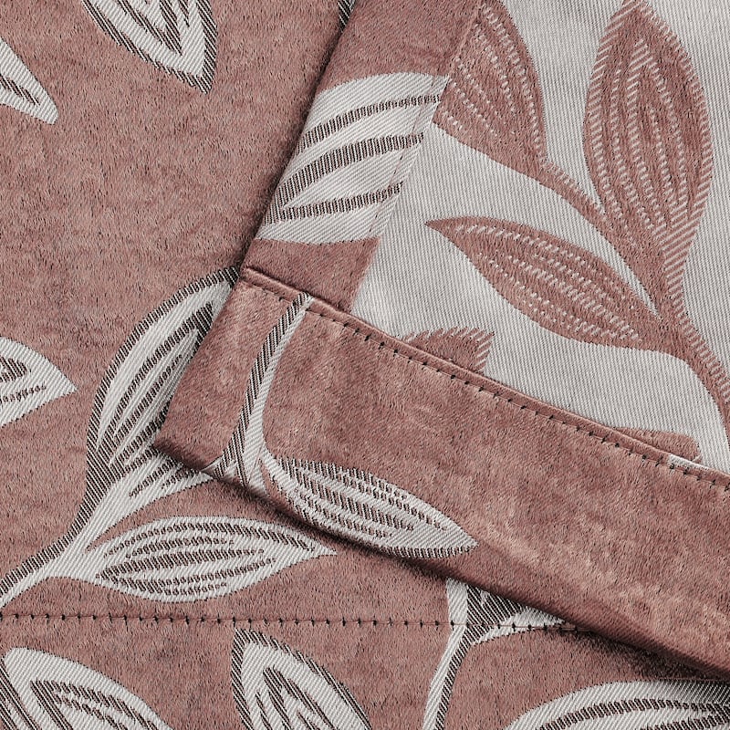 Superior Modern Bohemian Leaves Room Darkening Curtains with Grommets