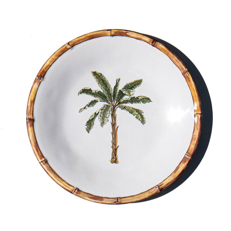 Abode Homewares Rainforest Palm NewWave Melamine Salad Plate - Green - 8.5" - Set of 6