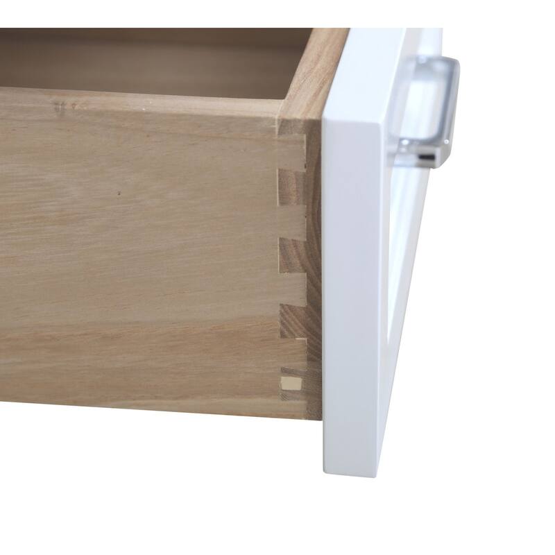 KitchenBathCollection Aria 60" Double Bathroom Vanity with Carrara Marble Top