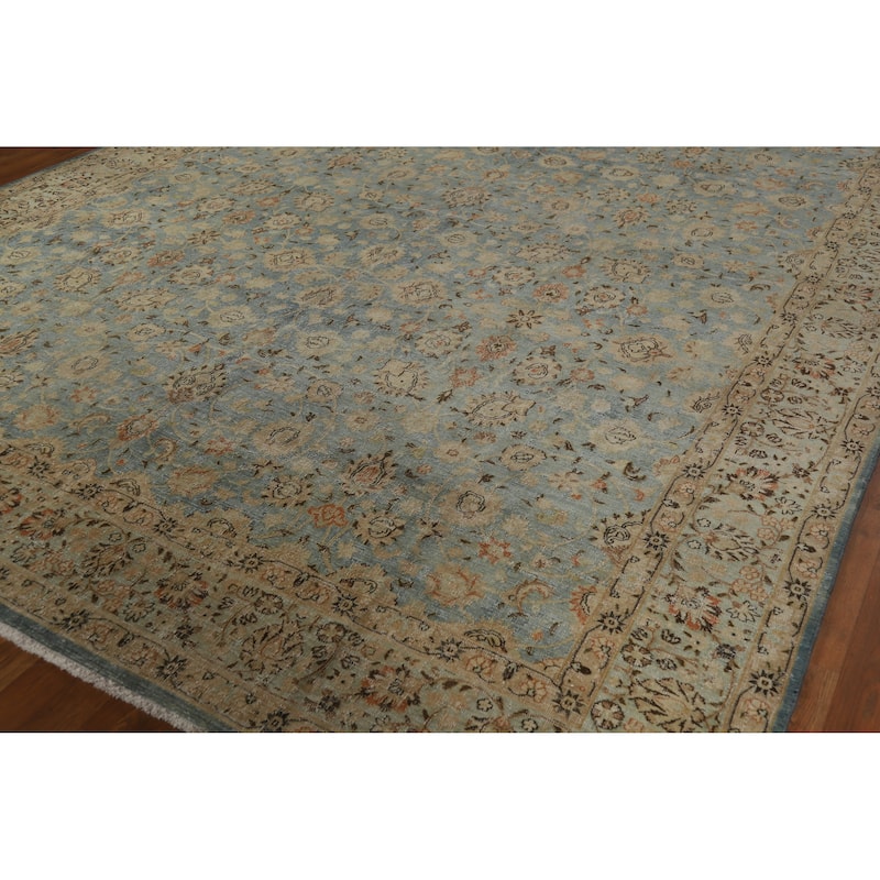 Vegetable Dye Sultanabad Persian Area Antique Rug Handmade Wool Carpet - 9'6" x 12'8"