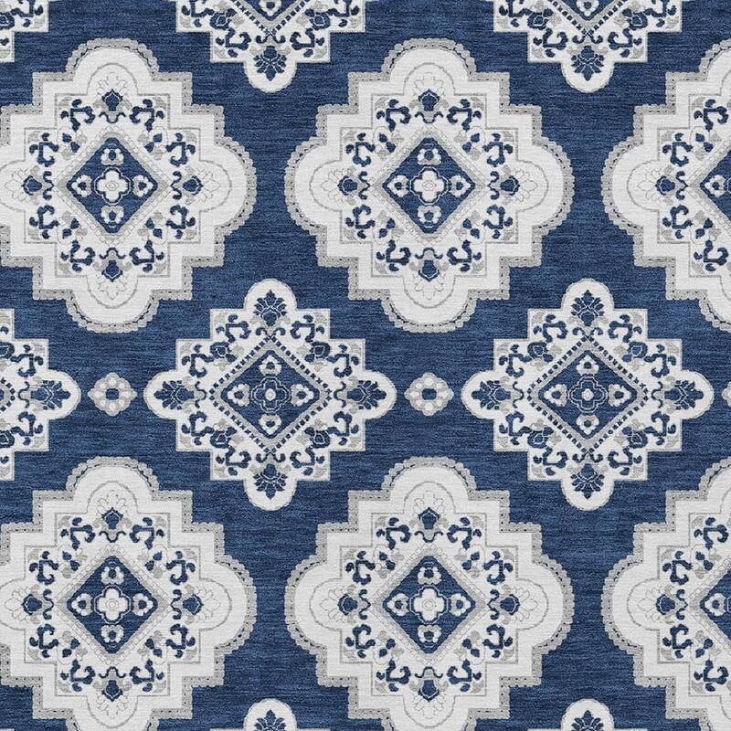 HomeRoots Medallion Transitional Rectangle Outdoor Rug