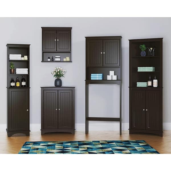 Zimtown Small Bathroom Storage Corner Floor Cabinet Cupboard Organizer for  Towel Toilet Paper Holder, White Finish 