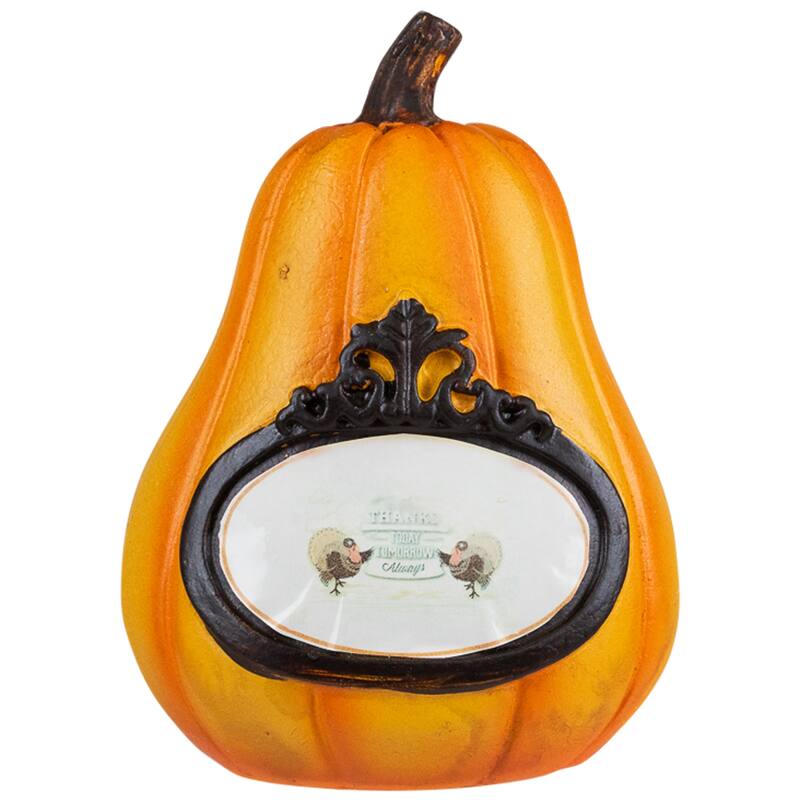 "Thanks, Today, Tomorrow, Always" Fall Harvest Pumpkin Decorations - 5.5" - Set of 3