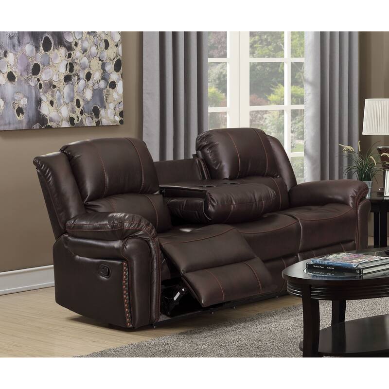 Etsan Faux Leather Reclining Sofa
