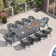 preview thumbnail 1 of 15, PURPLE LEAF Outdoor Dining Set with Patio Aluminium Dining Table and Wicker Rattan Chairs