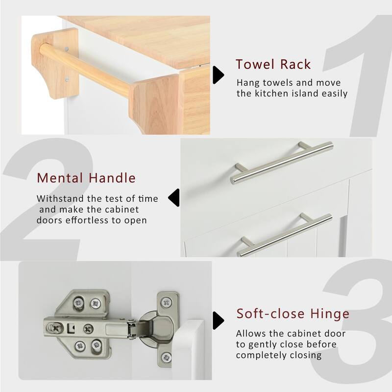 Kitchen Island with Drop Leaf