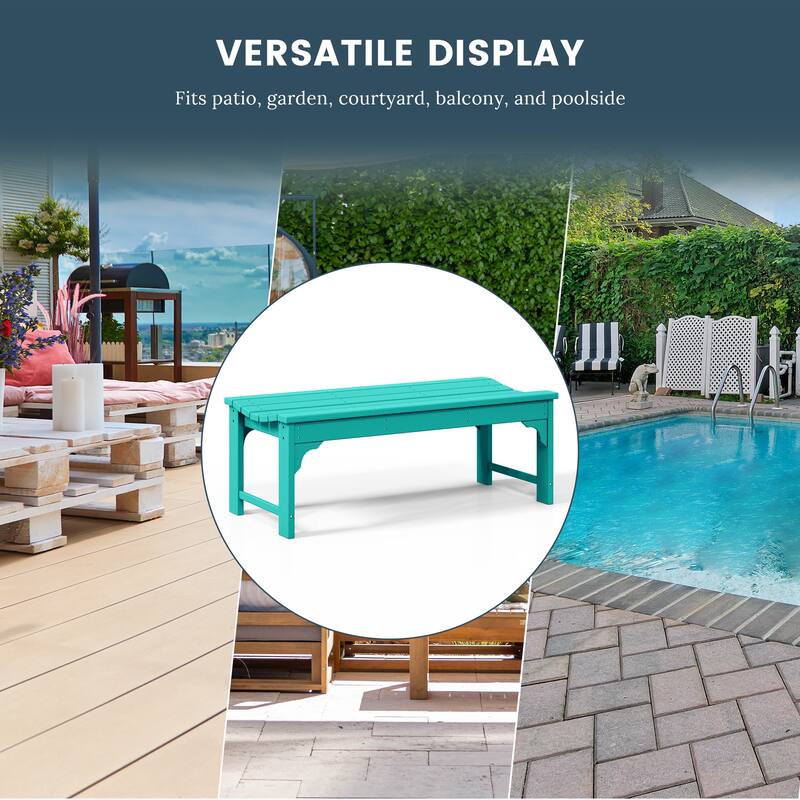 Polytrends Laguna Hdpe All Weather Outdoor Patio 48" Bench