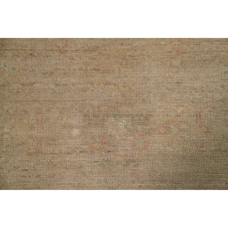 Hand Knotted Oriental 100% Wool Carpet Traditional Floral Beige & Ivories Ziegler Runner Rug - 10' 3'' X 3' 0''