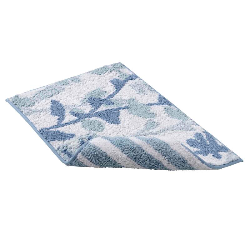 Izod Mystic Floral Blue Reversible Rug