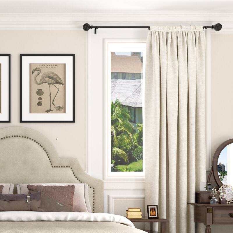 Modern Farmhouse Extendable Curtain Rod with Final Set