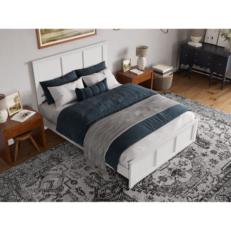 Charlotte Solid Wood Low Profile Platform Bed with Matching Footboard