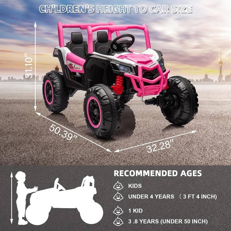 2 Seater Ride on Car 12V Battery Powered Off-Road UTV Toy