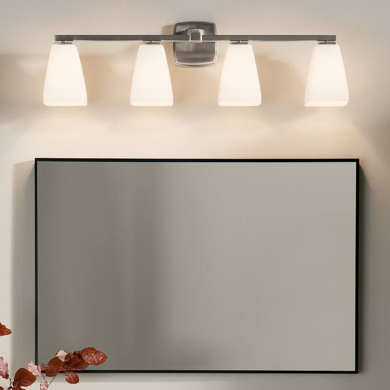 Kichler Lighting Marant 33.25" 4-Light Vanity Light with Opal Glass in Brushed Nickel