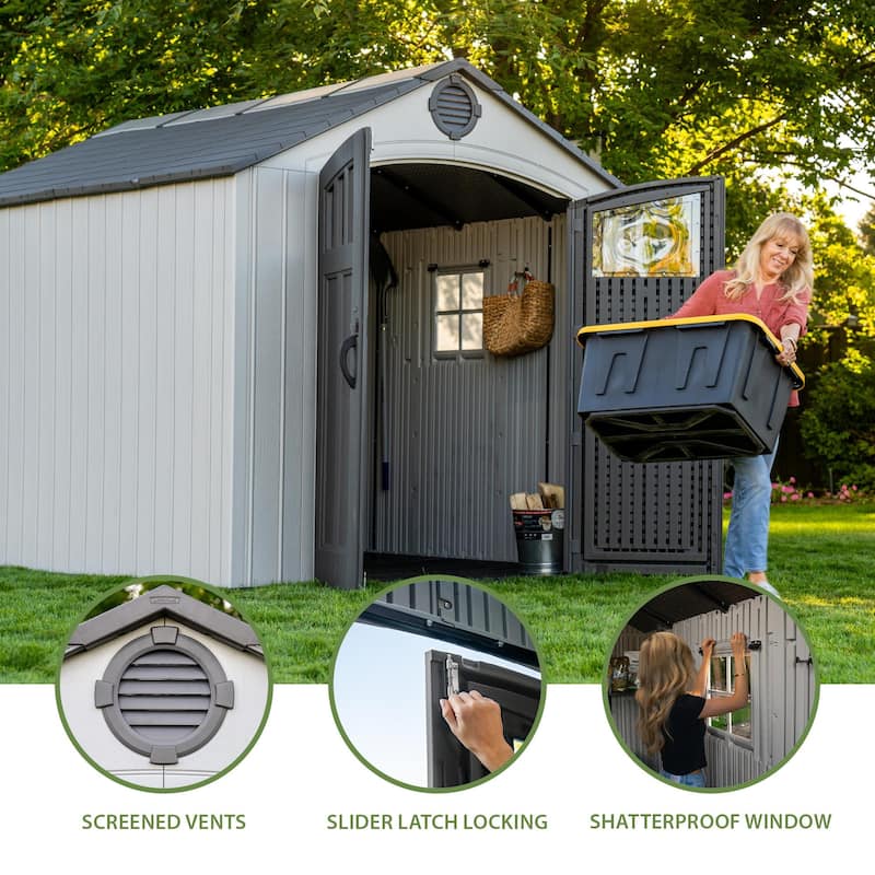 Lifetime Classic 8 Ft. x 10 Ft. Outdoor Storage Shed (60469)