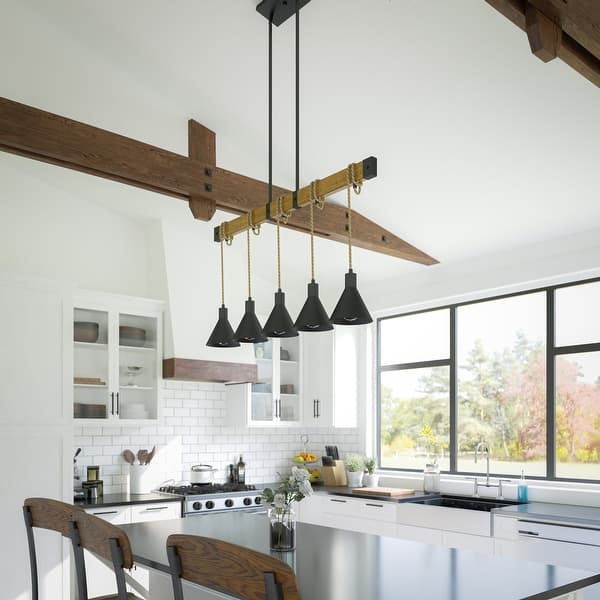 Abby Urban Industrial 5 Light Island - 40