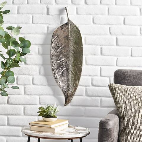 Fannin Indoor Aluminum Handcrafted Leaf Wall Decor by Christopher Knight Home