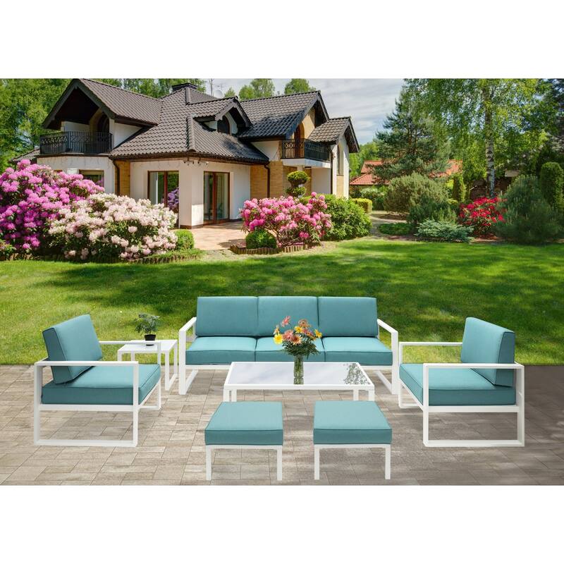 Royalcraft 7-Piece Aluminum Patio Conversation Set