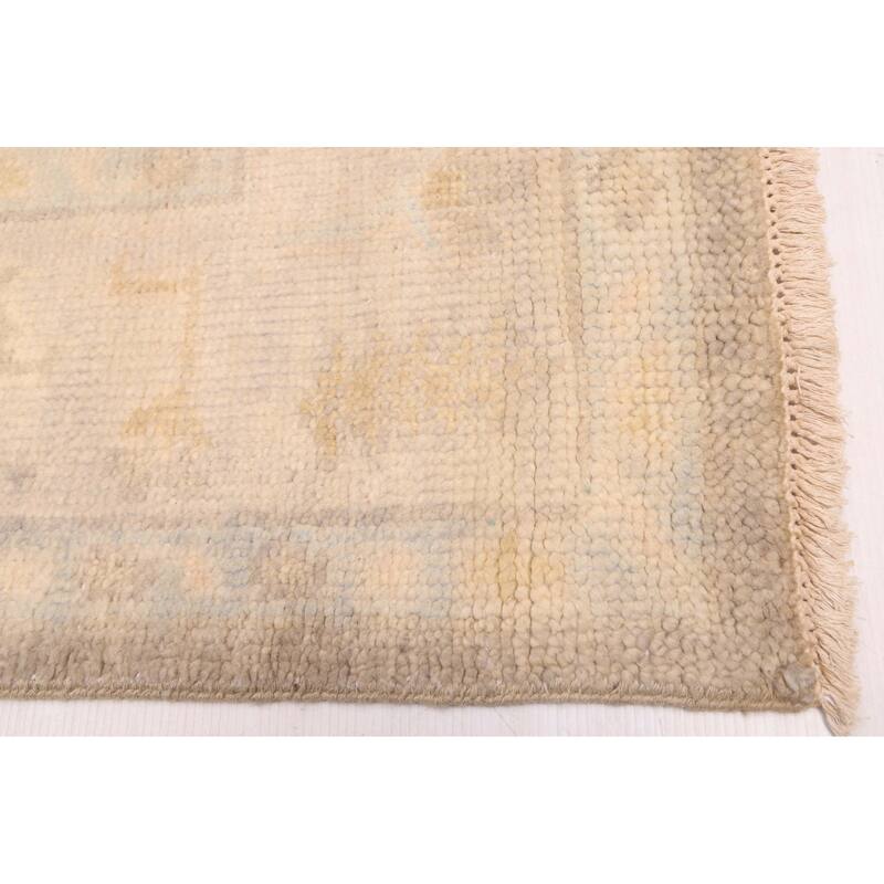 ECARPETGALLERY Hand-knotted Modern Oushak Grey Wool Rug - 7'8 x 9'10