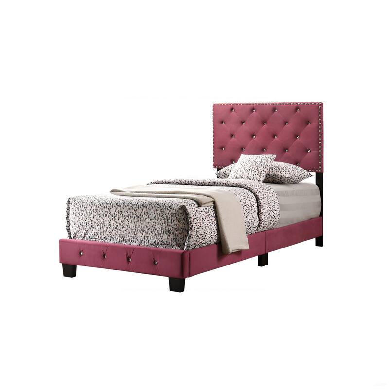 Cherry Finish Twin Bed for Warm Bedroom Decor