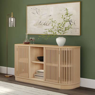 Plank and Beam Contour 2-Door Sideboard/TV Stand with Shelf