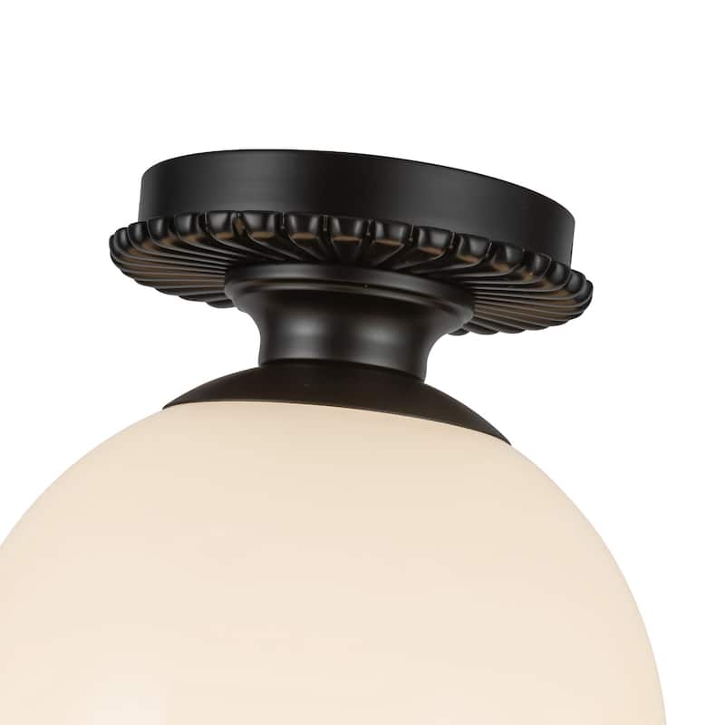 Alora Lighting SF430108 Otis 8" Wide Semi-Flush Globe Ceiling Fixture