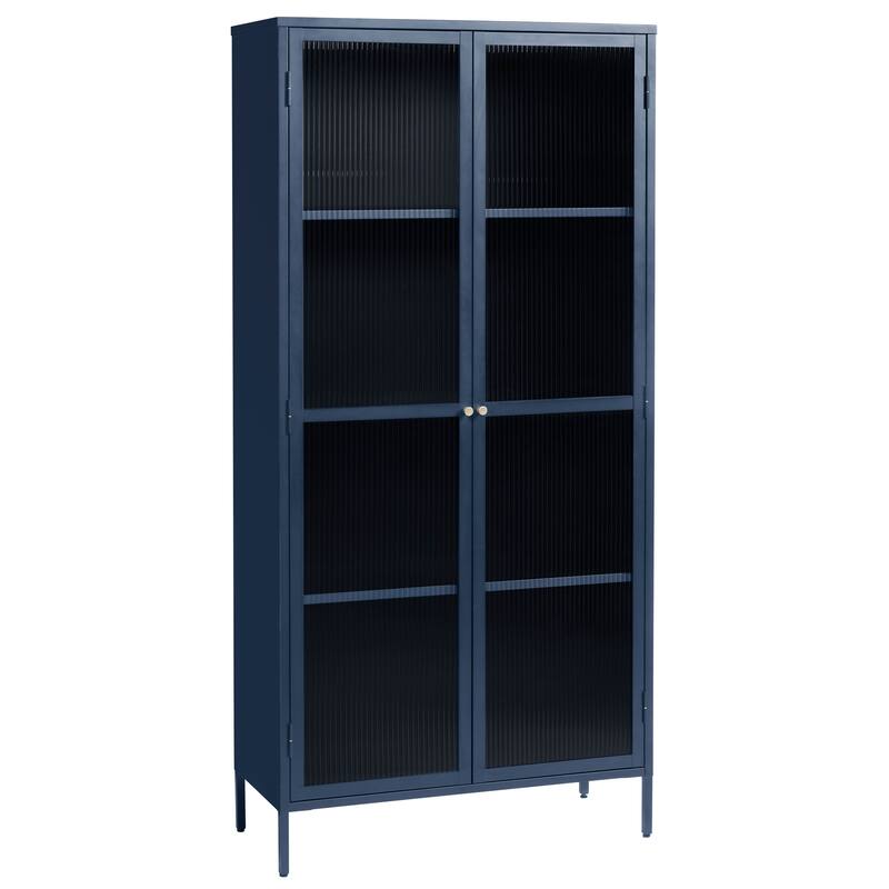 Rye Studio Brianne Metal & Glass 75" Display Cabinet
