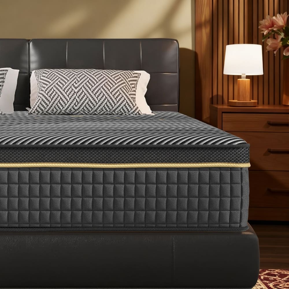 Meyreso 12-inch Hybrid Mattress with Memory Foam Comfort & Individually Wrapped Coils