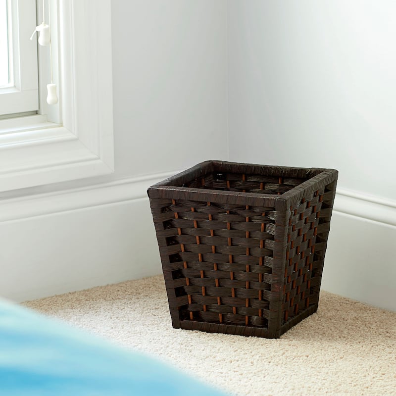 Household Essentials Paper Rope Wicker Waste Basket