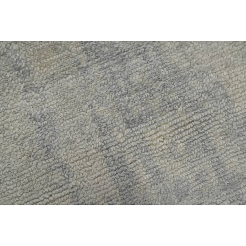 Hand-knotted Modern Silk Beige Abstract Oriental Area Rug - 7' 11'' X 4' 11''