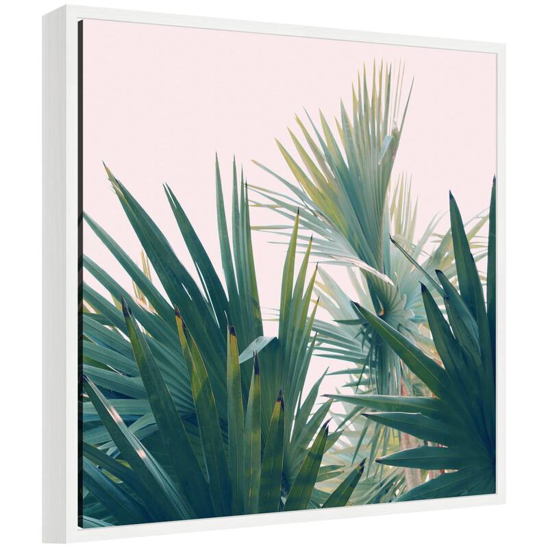 Kate and Laurel Reach for the Sky by Alicia Bock Framed Canvas Wall Art Print - 22 x 22