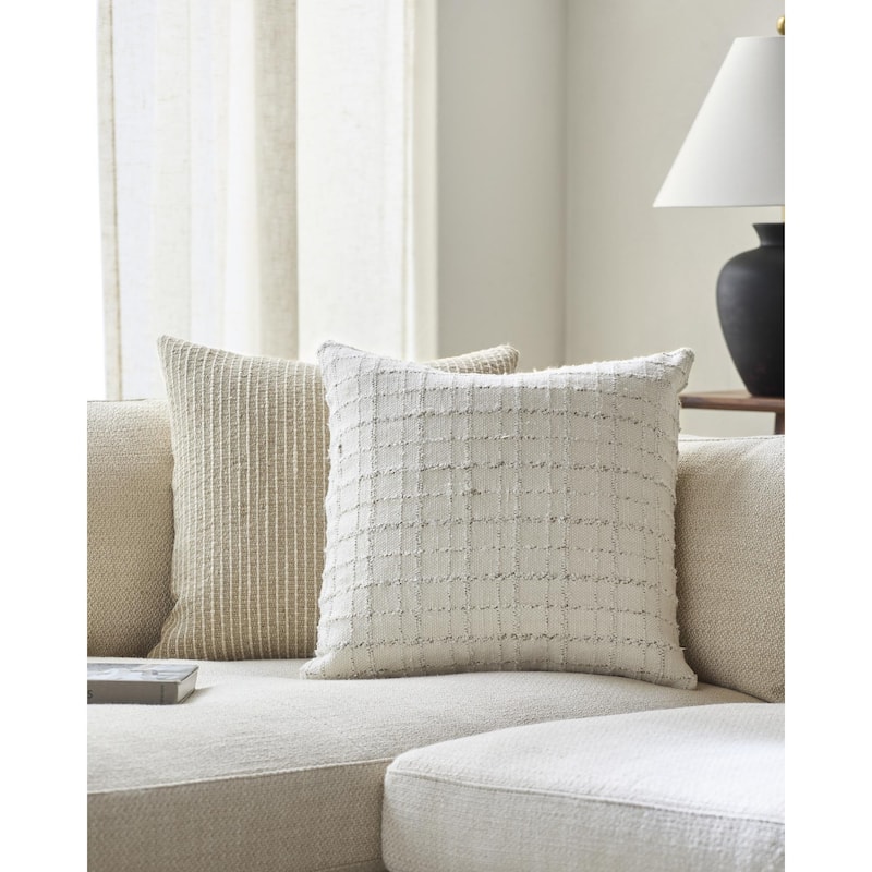 Joshua Traditional Stripe Accent Pillow - 22"L x 22"W - Feather Down