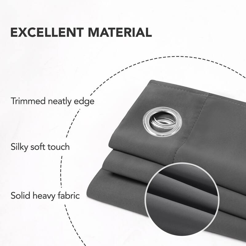 Deconovo Insulated 42 Width Curtain Panel Pair (2 Panel)