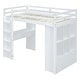 preview thumbnail 18 of 21, Full Size Loft Bed with large shelves, writing desk and LED Light