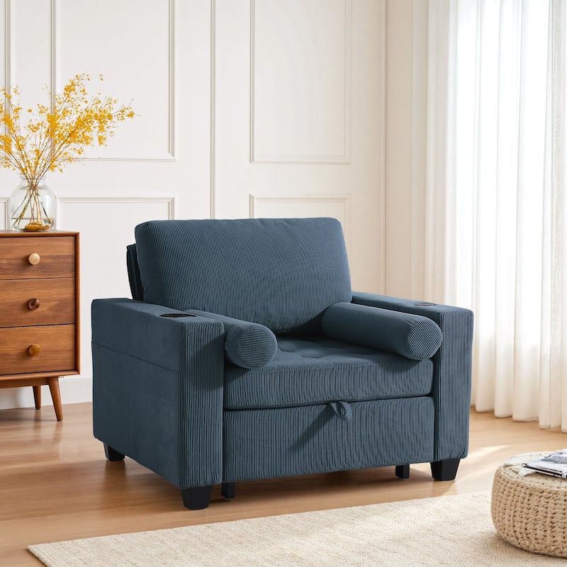 3-in-1 Adjustable Sleeper Sofa Bed Convertible Chair for Living Room